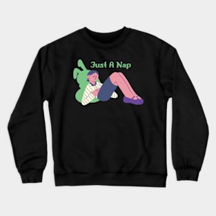 most likely to take a nap Sticker Crewneck Sweatshirt